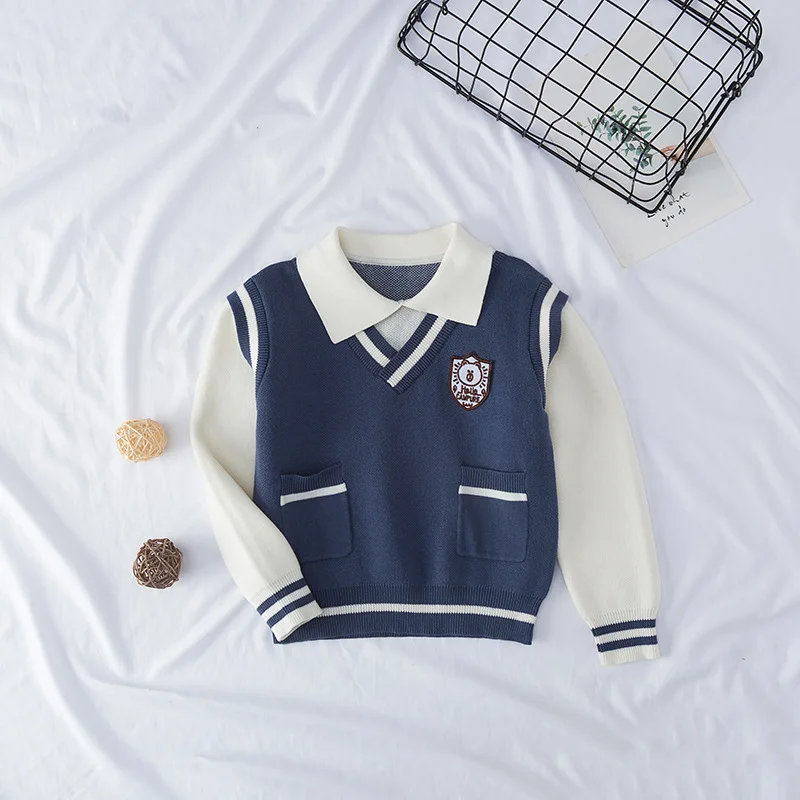 

Spring Autumn Baby Girls Sweater Pullovers Boy Knitted Sweaters Kids Button Knit Sweater for Teen School Girls Children Clothing