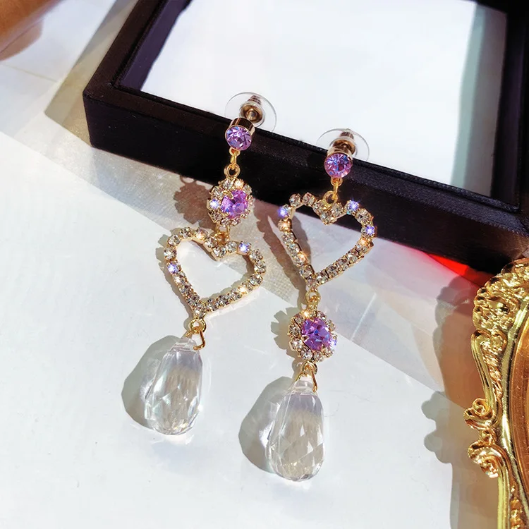 

New Arrival Fashion Metal Trendy Water Drop Women Dangle Earrings Simple Korean Jewelry Female Long Pendant Eardrop