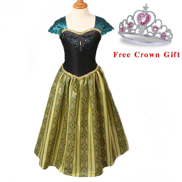 Рождественское платье для маленьких девочек; карнавальный костюм Анны и Эльзы; летнее платье принцессы для девочек на День рождения; Vestidos; для детей 2-10 лет - Цвет: as pictures