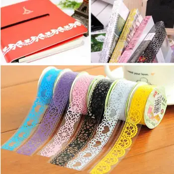 

18mm DIY Washi Lace Decorative Sticker Scrapbooking Paper Tape Adhesive Ornament dropshipping