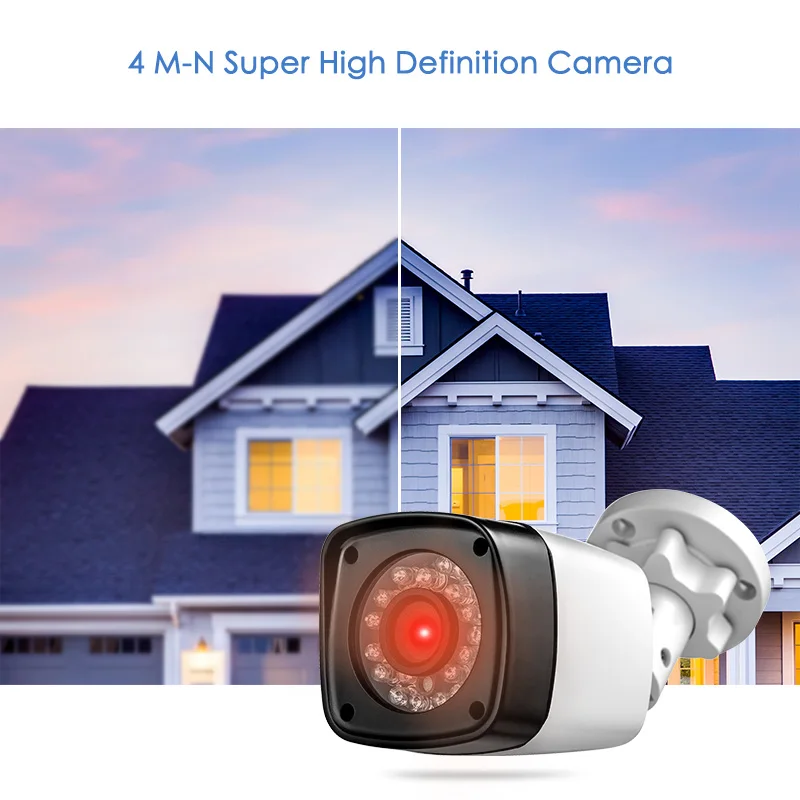 Fuers обновление 4 шт. HD 4M-N 4CH AHD DVR CCTV камера система безопасности комплект уличная камера система видеонаблюдения ночное видение P2P