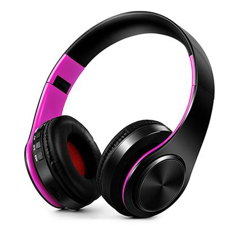 10black pink Новые портативные беспроводные наушники Bluetooth стерео Складная гарнитура аудио Mp3 регулируемые наушники с микрофоном для музыки - Цвет: 10black pink