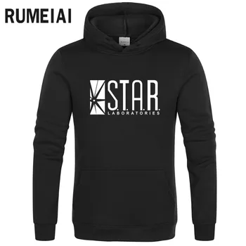 

2019 STAR S.T.A.R.labs Black Men's Hooded Hoodies Men Sweatshirt Jumper The Flash Gotham City Comic Books Superman Hoody XXL