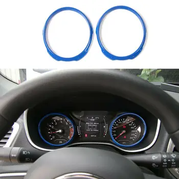 

Pair Blue ABS For Jeep Compass 2017+ Dashboard Button Trim Cover Frame Ring