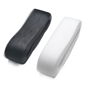 

10MM/15MM/50MM/80MM Stiff Plain Hard Stiff Crins Horsehair Braid For Making Dress And Hat Black White For Choose 100yard/lot