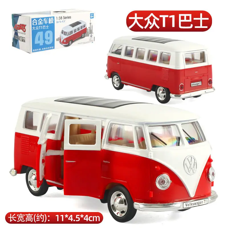Модель автомобиля из сплава под давлением в масштабе 1:38 для TheVolks/1:1 MicroBus T1