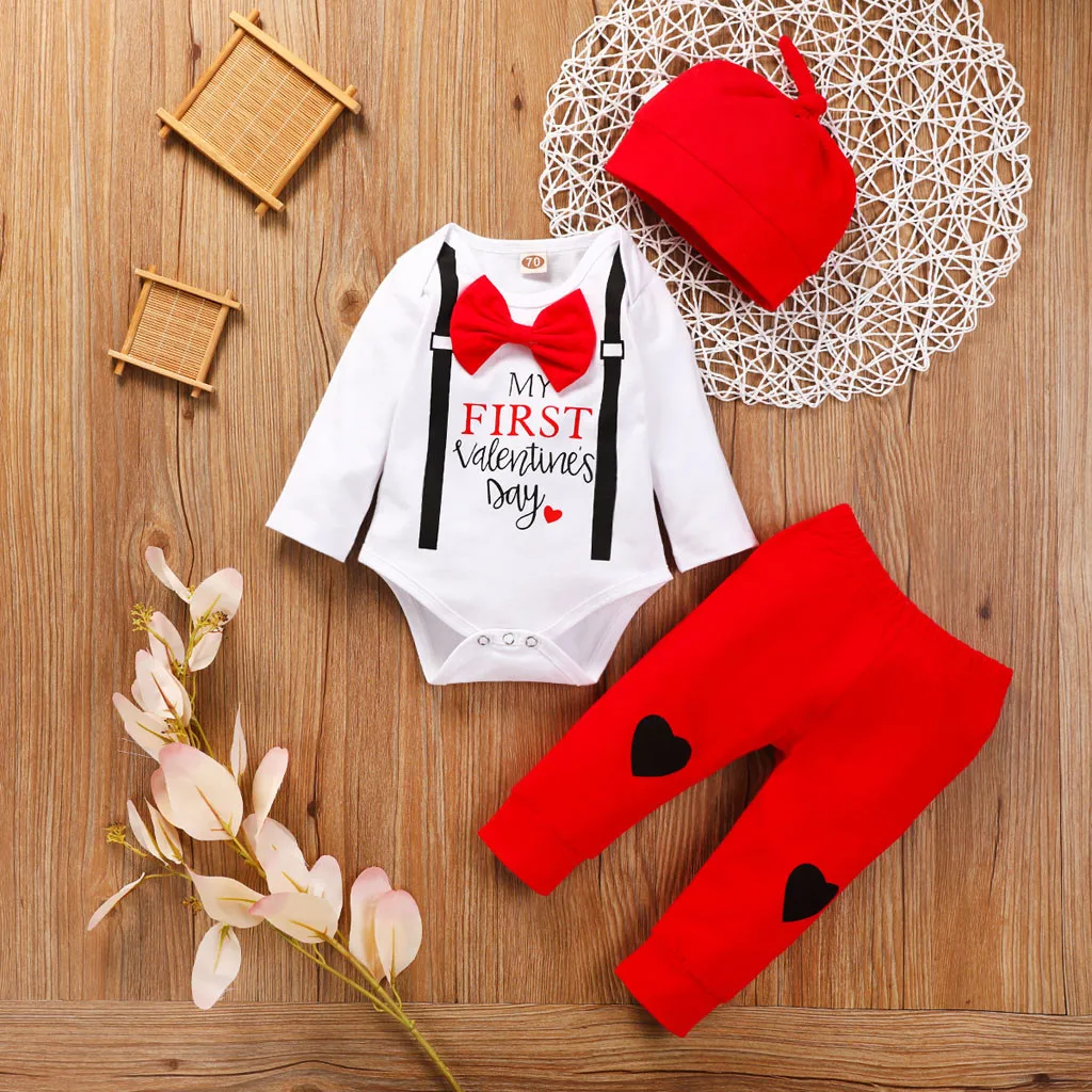 my first valentine's day outfit baby boy