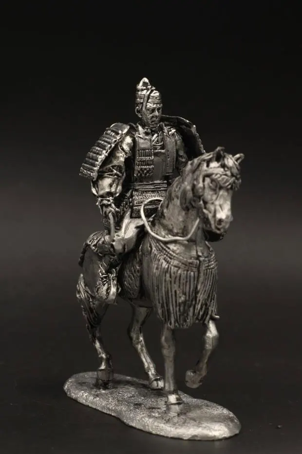 日本の武士の像,金属,スケール1:30,60mm,絶妙な置物,静的ブリキの兵士 ...