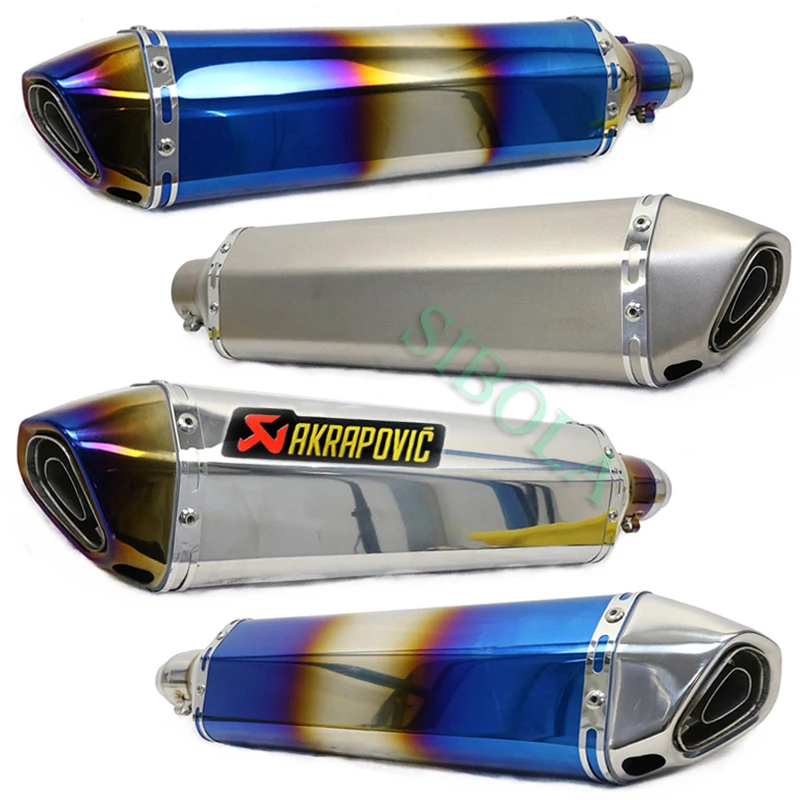 38-51 мм Универсальный мотоцикл Выхлопная Akrapovic глушитель труба 470 мм длинная труба из нержавеющей стали для Honda R3 CBR250R Nmax155 Tmax