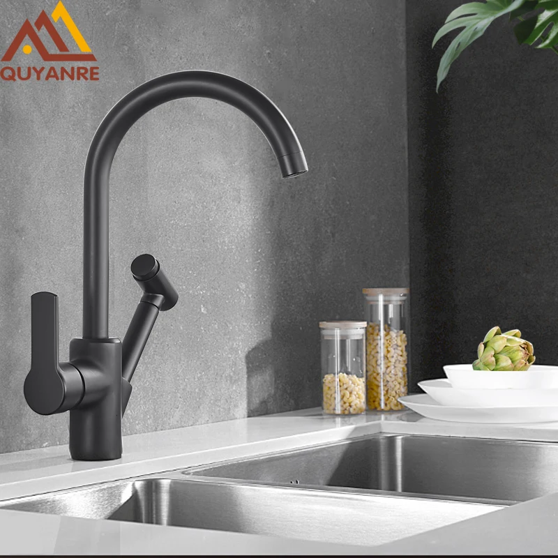 matte black kitchen faucets pull out kitchen sink faucet single handle mixer tap hot cold kitchen sink facuet mixer tap1121