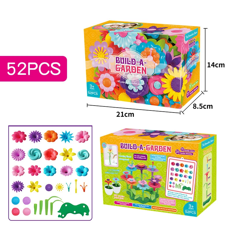 Jouets pour filles de 3, 4, 5, 6 et 7 ans, jeu de construction de jardin