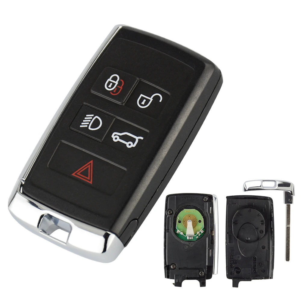 Okeytech 5 пуговицы 433MHz Smart Key для Land Rover freelander MK1 TD4 TD5 с PCF7953 чип вставить необработанное лезвие дистанционный ключ карты