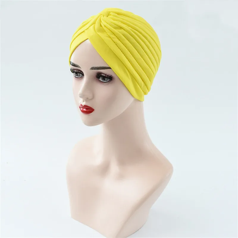 

Fashion Muslim Turban For Women Islamic Inner Hijab Caps Elastic Twisted Arab Wrap Head Wraps Musulman Turbante Mujer Yoga hats