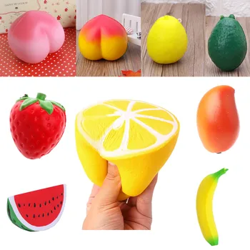 

Slow Rising Squishy Hand Pillow Toy Stress Relief Sweet Scented Fruit Charm gai