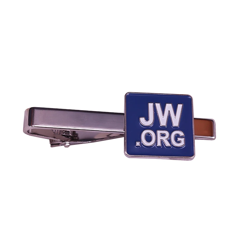 Элегантный зажим для галстука Jw.org синий металлический галстук мужчин простые