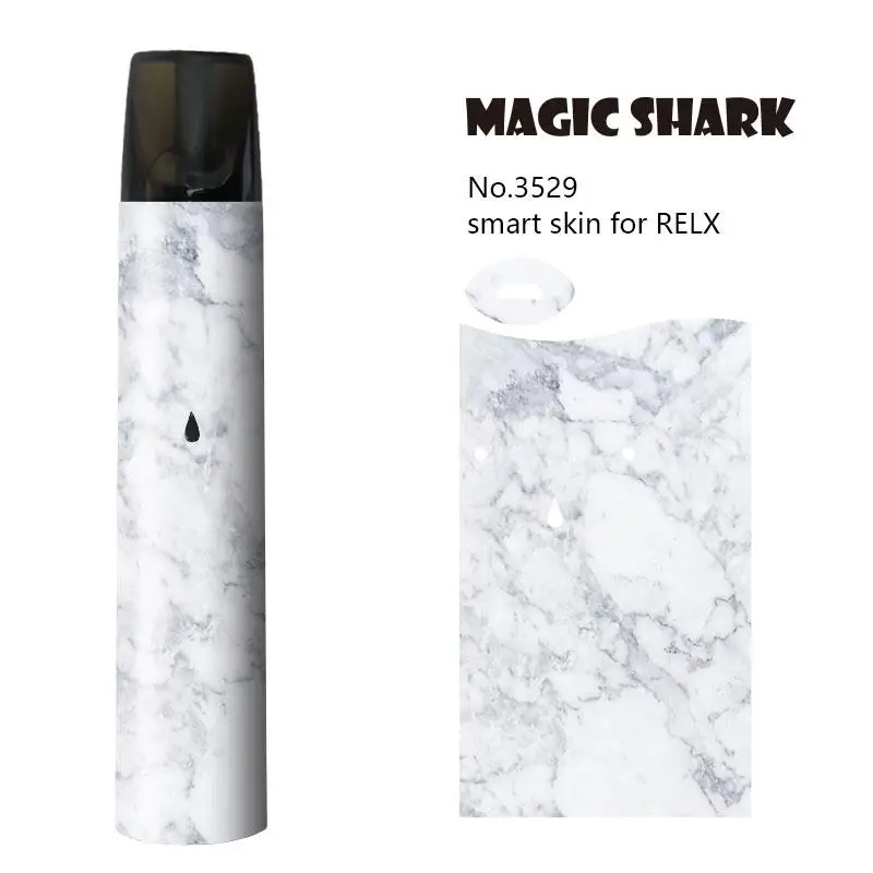 Магическая Акула 2.5D Игра престолов Фламинго змея Тигр цветок Vape наклейка комплект Pod чехол Чехол для Relx - Цвет: 3529