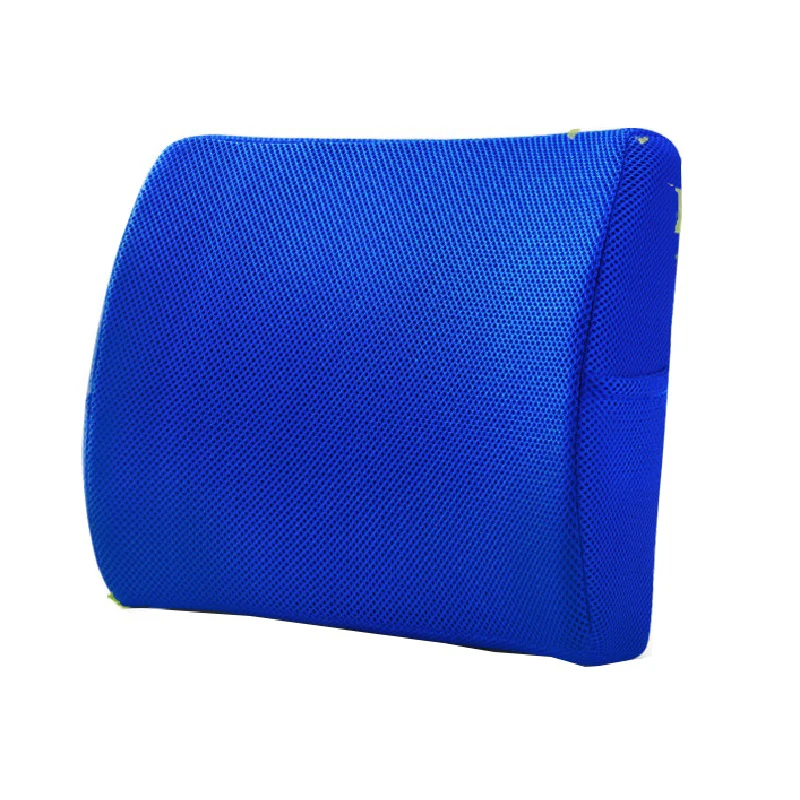 royal blue Подушка для спины на стул, поясничная поддержка, милая мультяшная Подушка для офиса, дома, автомобиля, подушка с эффектом памяти, подушка для боли в пояснице, подарок для девушки - Цвет: royal blue