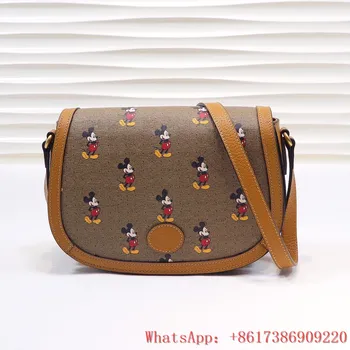

high quality classic style Mickey Women's Shoulder Crossbody Bags Retro lady bag Luxury GG designer leather bag Disney