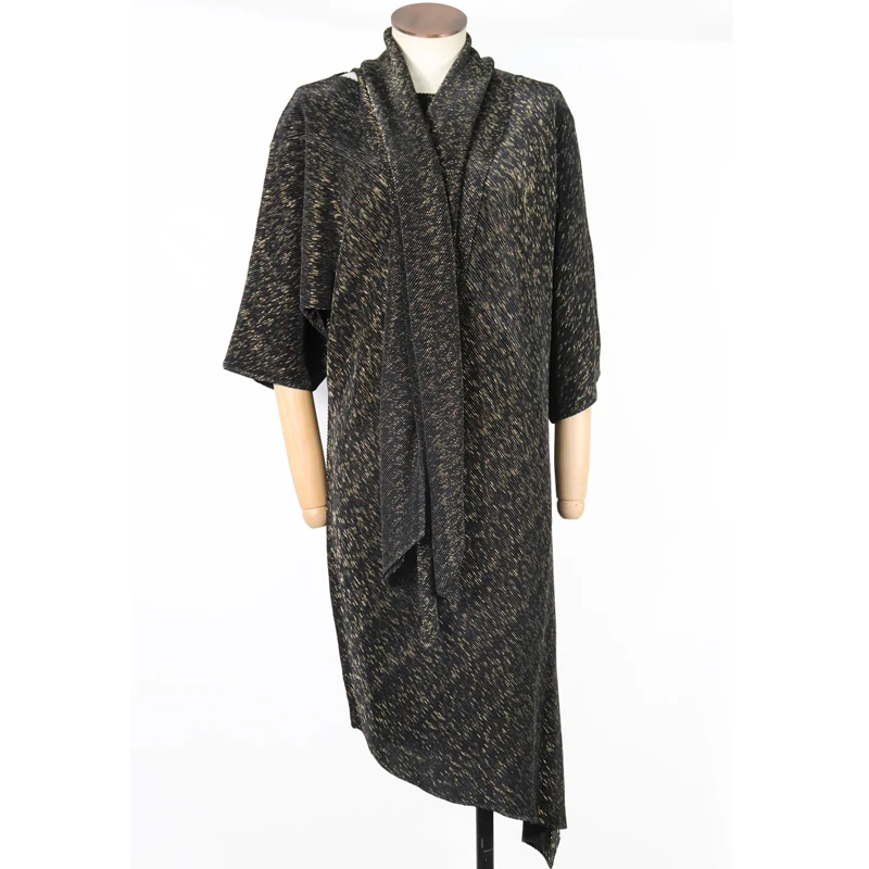 Черный Miyake складывается осеннее новое Золотое платье с рукавами летучая мышь, шарф для ухода за шерстью, многофункциональное женское платье с неровными бретельками, Хобо - Цвет: Черный