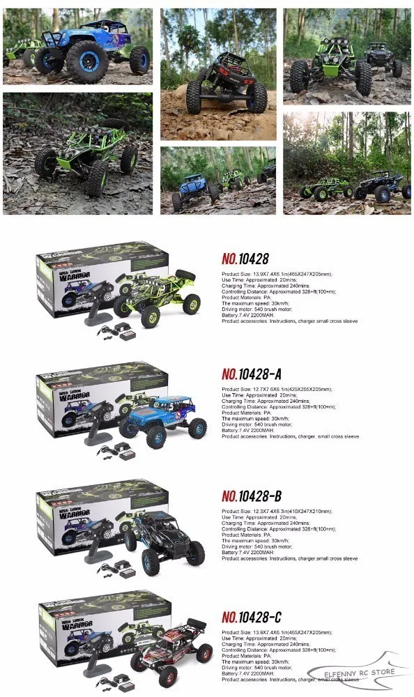 Новое поступление WLtoys 10428 2,4 г 1:10 Масштаб дистанционного управления электрический дикий трек ВОИН автомобиль с передатчиком хорошая детская игрушка