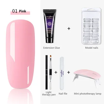 

5pcs nail gel Nail Kit For Gel Extension Set Soak Off Acrylic nail Gel Set Quick Building Manicure Builder UV Gel Nail Art Kits