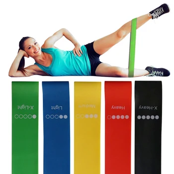 

5pcs Fitness Rally Yoga Resistance Belt Yoga Stretch Belt Fitness Gym Fitness Sports Tape Mini Strength Training Equipment