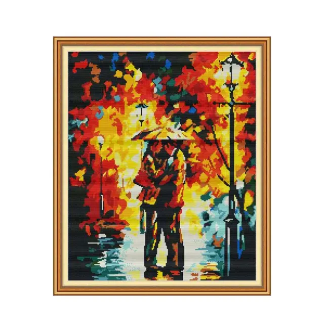 Sweet Couple Series Cross Stitch Kit 14ct 11ct Canvas Printing Embroidery Set DIY Needlework Home Decoration Painting Lover Gift RA345