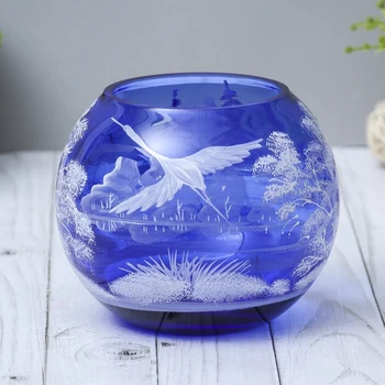 

Vase-ball "Crane", blue