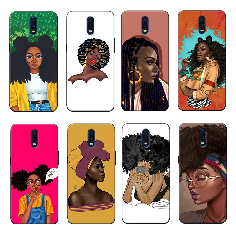 Afro Girls Soft silicone Phone Case for oneplus one plus 7 pro 7t 6 6t 5t |