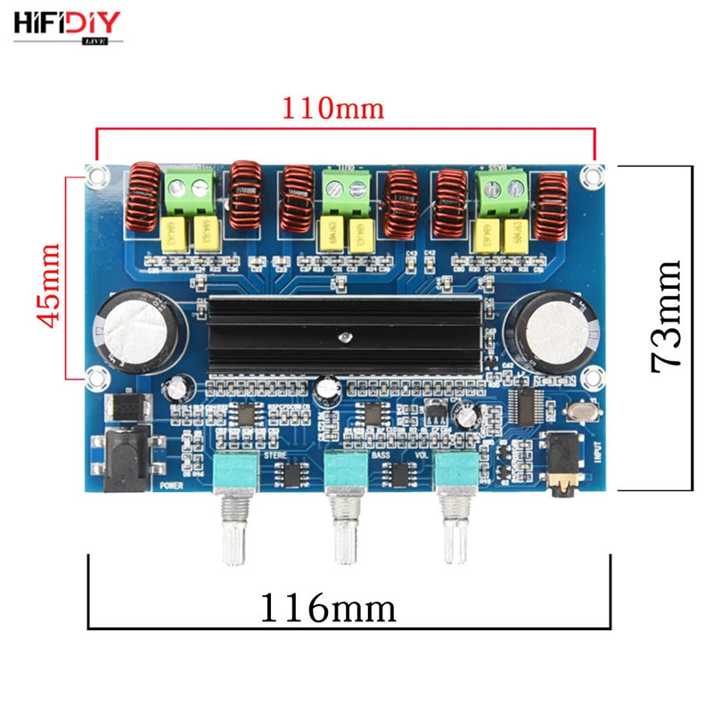 Placa Amplificador Digital Bluetooth 5.0 Volume 2.1 Canais Estéreo Classe d 50w x Mais 100w Alto-falante de Áudio Aux Xh-a305 Tpa3116d2 - Image 2