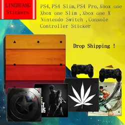 Виниловые наклейки для PS4/PS4 Slim/PS4 Pro/X box one/One Slim/One X/Switch консоль и контроллер