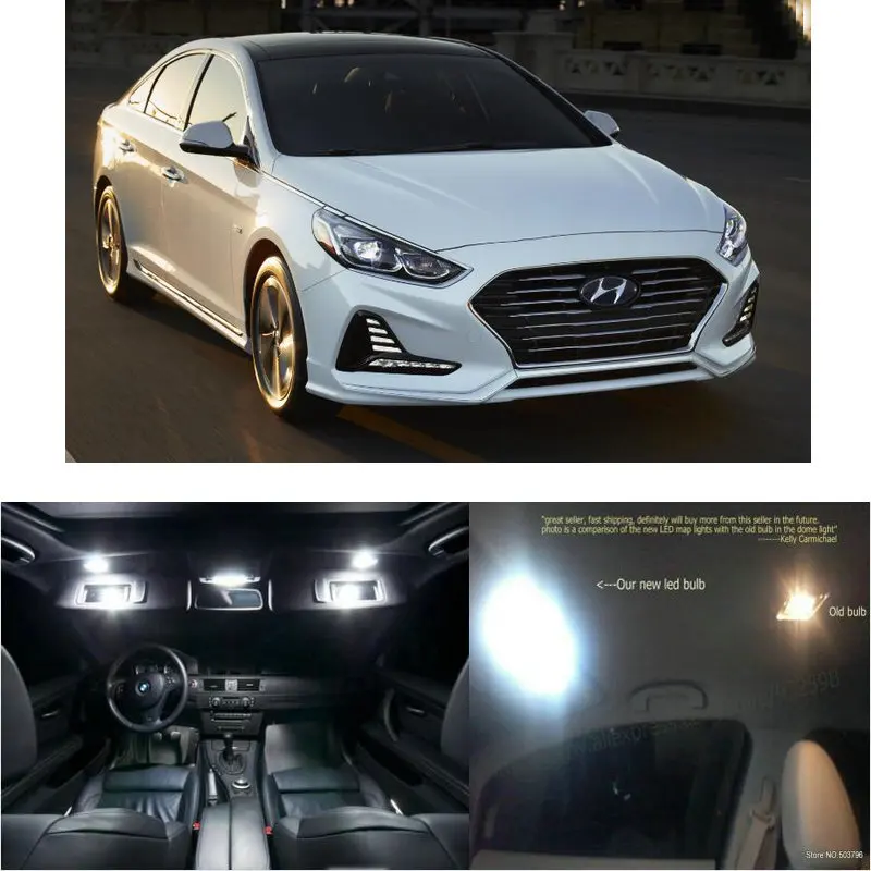 Светодиодные внутренние фонари для Hyundai Sonata подключаемые гибридные 2018 13 шт.