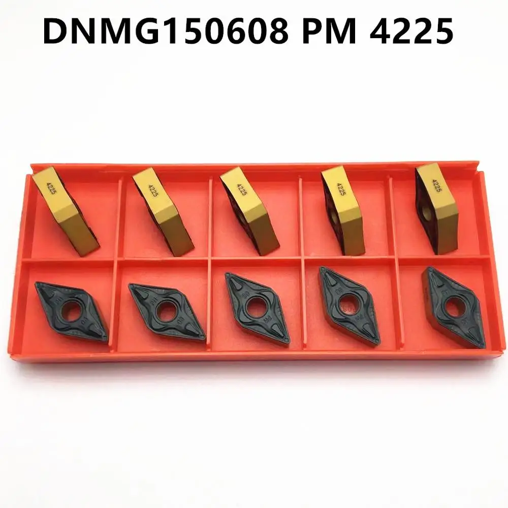 10 шт. токарный инструмент DNMG150608 PM4225 DNMG 150608 внешний Токарный Инструмент Твердосплавные вставки высокое качество DNMG150608 PM 4225 вставки