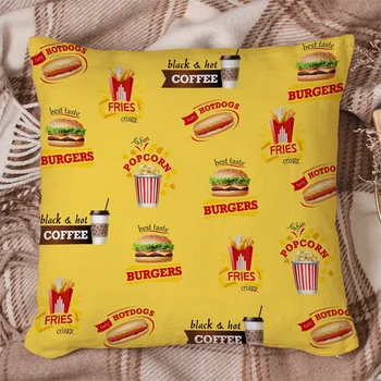 

Creative Fast Food Printing Pillow Covers Cases Cushion Pillowcase Square Print
