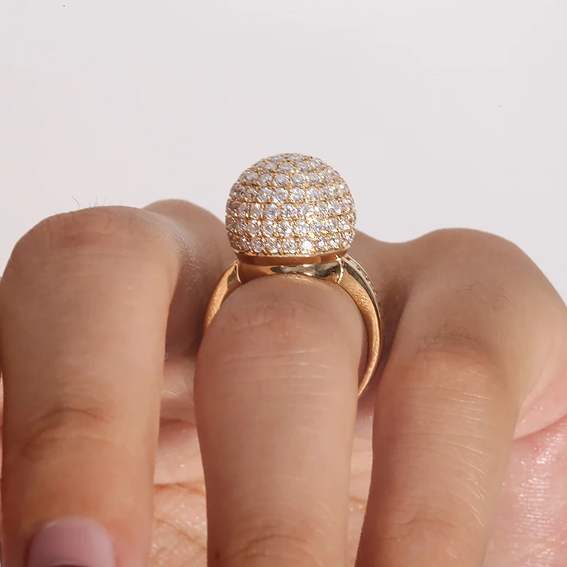 AEAW Solid 10K White Yellow Gold DF Color Moissanite Engagement