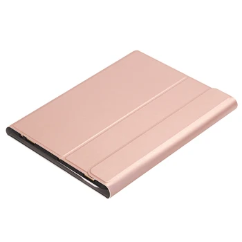 

1 Set Wireless Keyboard 10.2 inch Durable Universal Prime Keyboard Stand Cover Leather Case for Tablet Phone
