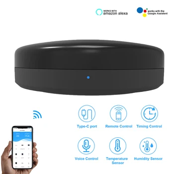 

Universal IR Smart Remote Control WiFi + Infrared Home Control Hub Tuya Google App Works With Google Assistant Alexa Siri