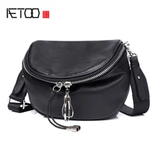 AETOO кожаная женская модная поясная сумка, нагрудная сумка на шпильке, модная сумка в тон