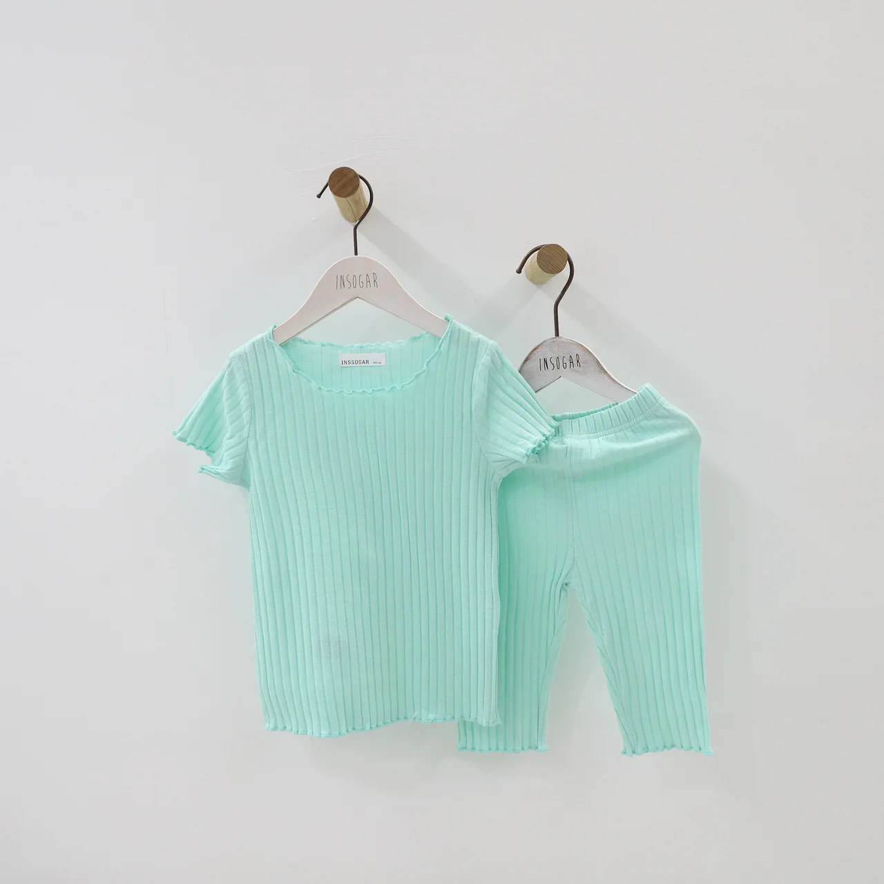 Наряды для Дня благодарения для малышей г., летний детский пижамный комплект для девочек, костюм с жилетом - Цвет: Зеленый