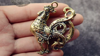 

Vintage solid Brass handmade craft DIY Fitting Miniature ornament imitation monkey chick Keychain ring Pendant accessories a3099