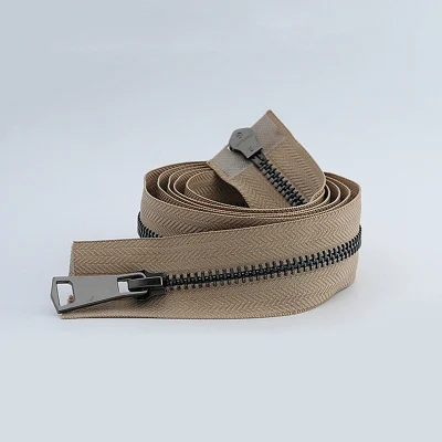 Khaki 5# металлическая молния 120 см двойные Ползунки пальто пуховик на Молнии Ремонт Сделай Сам Одежда Аксессуары для шитья - Цвет: Khaki