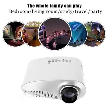 

Rigal Rd802 Draagbare Mini Projector Home Theater Led Lcd Beamer Usb/Vga/Hdmi Kind Cartoon Video Cinema Movie Projector Rd-802