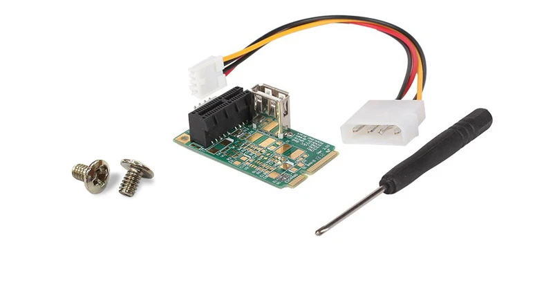 BTBcoin добавить на карты Mini PCI-E для PCI Express 1X Riser Adapter 4Pin вход питания Поддержка USB 2,0 передача данных до 480 Мбит/с