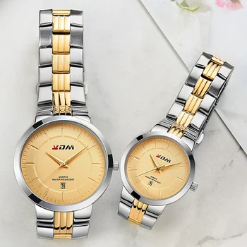 

KDM Luxury Couple Fashion Stainless Steel Lovers Watch Waterproof Shockproof Quartz Wrist For Women & Men Analog Wristwatch
