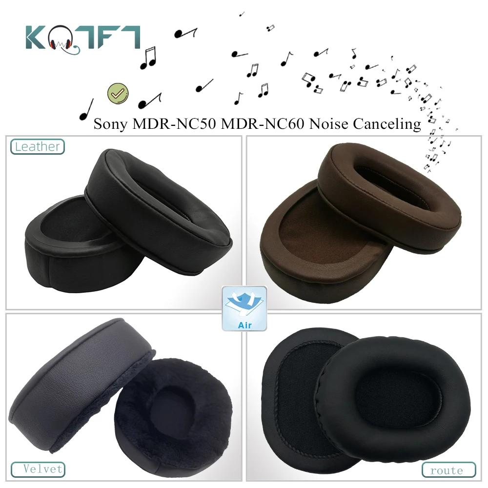 

KQTFT 1 Pair of Replacement EarPads for Sony MDR-NC50 MDR-NC60 Noise Canceling Headset Ear pads Earmuff Cover Cushion Cups