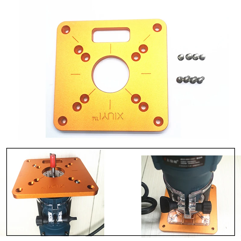 120x120 мм алюминиевый фрезерный стол, вставная пластина для деревообработки скамейки, триммер, гравировальный станок MAKITA RT0700C WORX Aoben