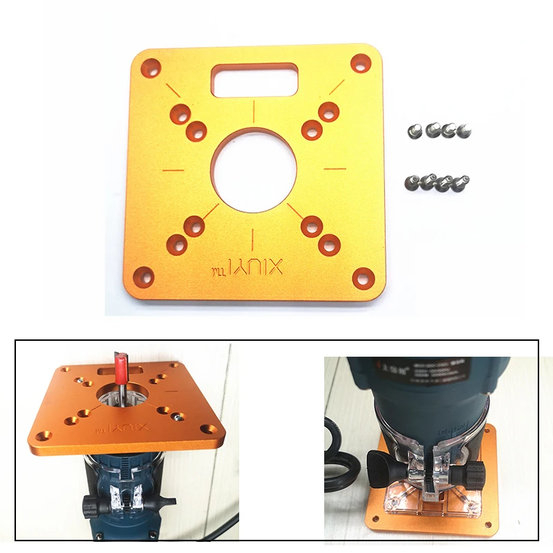 

120x120mm Aluminum Router Table Insert Plate for Woodworking Benches Trimmer Engraving Machine MAKITA RT0700C WORX Aoben