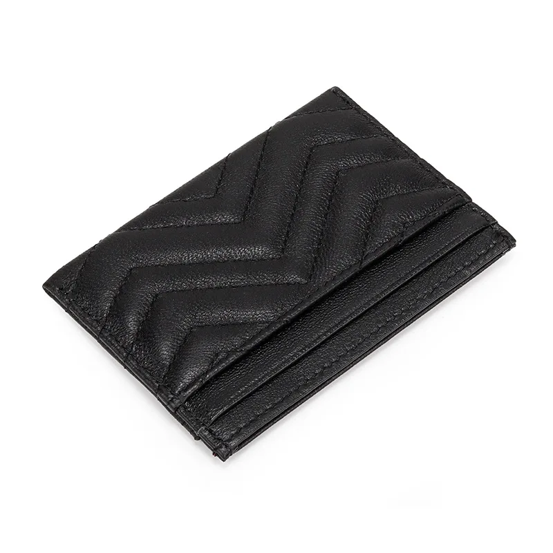 Ultrathin Card Holder Minimalist Slim Sheepskin Leather Wallet for Men Women Mini Small Card Wallet 2023 New Ladies Coin Purses