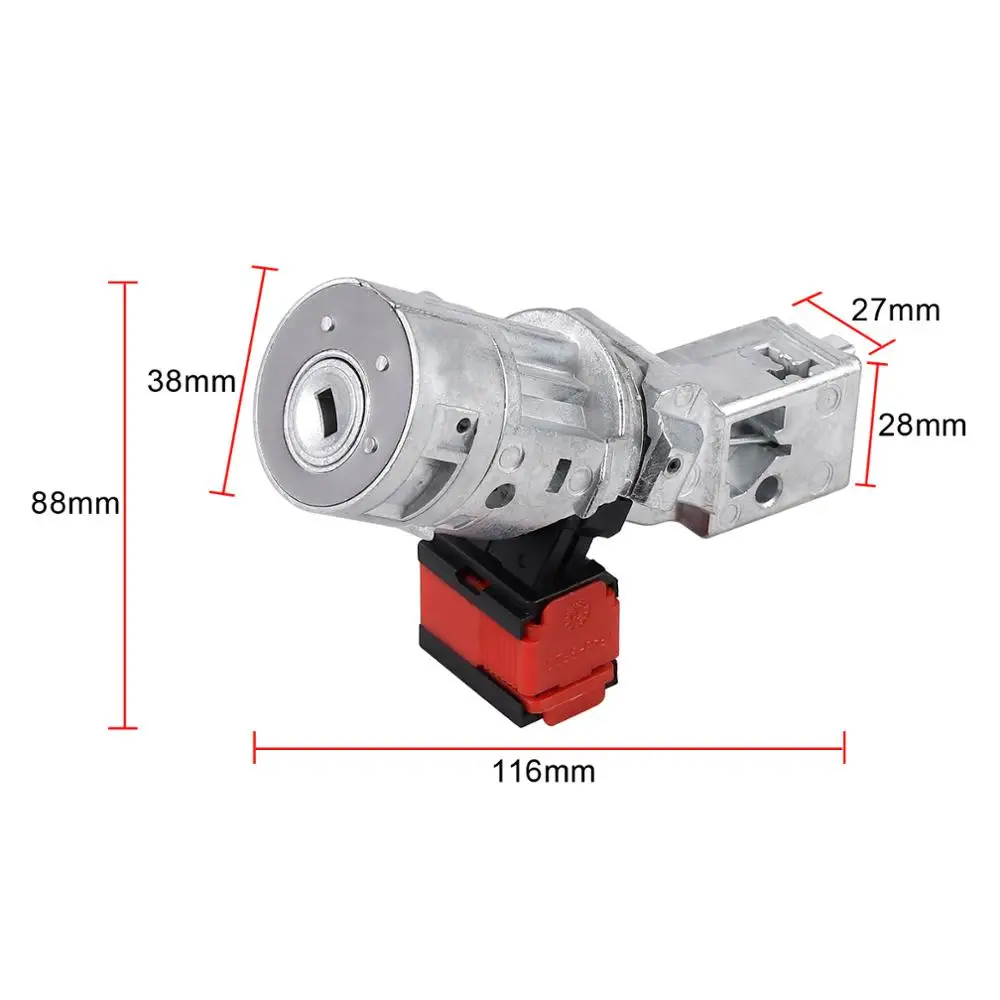 Justech Замок зажигания цилиндр стартера 8200214168 12 В 4 шпильки Замок зажигания для Renault Clio MK III