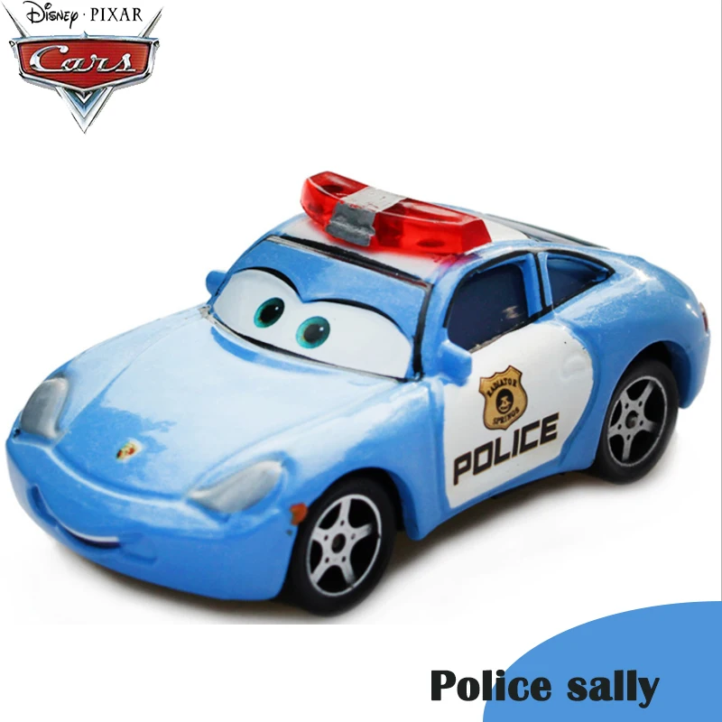 sally police Pixar тачки Дисней автомобиль соревнование поддержка изменение шины автомобиля Guido модель металла литья под давлением мальчики игрушки Рождество Prsentse - Цвет: sally police